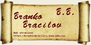 Branko Bracilov vizit kartica